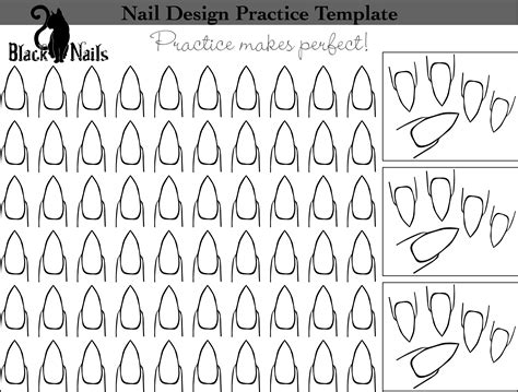 Free Printable Printable Nail Art Practice Sheet